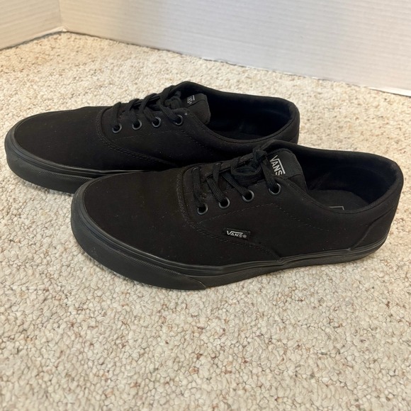 VANS Off the Wall - All Black Classic Lace up Sneakers Size Women 9.5 - Picture 6 of 10